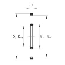 推力滾針和保持架組件 AXK5070, 單向，根據(jù) DIN 5405-2 標(biāo)準(zhǔn)