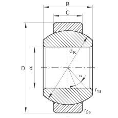 關節(jié)軸承 GE12-FO, 根據(jù) DIN ISO 12 240-1 標準，需維護