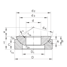 推力關(guān)節(jié)軸承 GE30-AX, 根據(jù) DIN ISO 12 240-3 標(biāo)準(zhǔn)，需維護(hù)