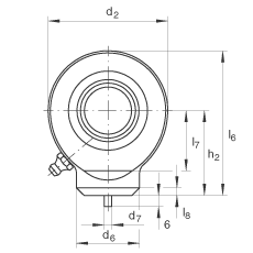 液壓桿端軸承 GK15-DO, 根據(jù) DIN ISO 12 240 標(biāo)準(zhǔn)，帶焊接面，需維護