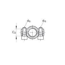 液壓桿端軸承 GIHNRK20-LO, 根據(jù) DIN ISO 12 240-4 標(biāo)準(zhǔn)，帶右旋螺紋夾緊裝置，需維護(hù)