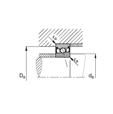 主軸軸承 HSS7013-C-T-P4S, 調(diào)節(jié)，成對安裝，接觸角 α = 15°，兩側(cè)唇密封，非接觸，加嚴(yán)公差