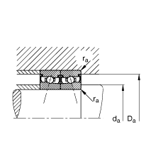 主軸軸承 HSS7013-C-T-P4S, 調(diào)節(jié)，成對安裝，接觸角 α = 15°，兩側(cè)唇密封，非接觸，加嚴(yán)公差