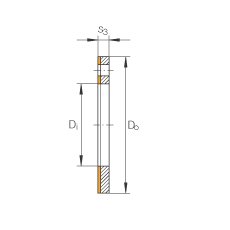 推力墊圈 EGW22-E40, 推力墊圈，免維護，帶鋼襯