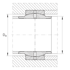 關(guān)節(jié)軸承 GE70-LO, 根據(jù) DIN ISO 12 240-1 標(biāo)準(zhǔn)，需維護(hù)