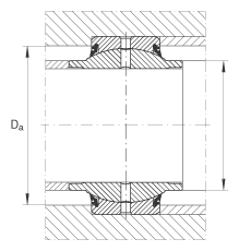 關(guān)節(jié)軸承 GE25-HO-2RS, 根據(jù) DIN ISO 12 240-1 標(biāo)準(zhǔn), 需維護，兩側(cè)唇密封