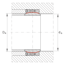 大的關(guān)節(jié)軸承 GE440-DW, 根據(jù) DIN ISO 12 240-1 標(biāo)準(zhǔn)，免維護(hù)