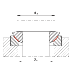 推力關(guān)節(jié)軸承 GE70-AW, 根據(jù) DIN ISO 12 240-3 標(biāo)準(zhǔn)，免維護(hù)