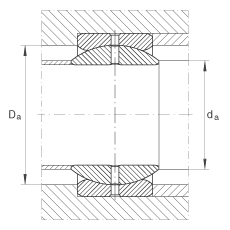 關(guān)節(jié)軸承 GE25-ZO, 根據(jù) DIN ISO 12 240-1 標(biāo)準(zhǔn)，英制尺寸，需維護(hù)
